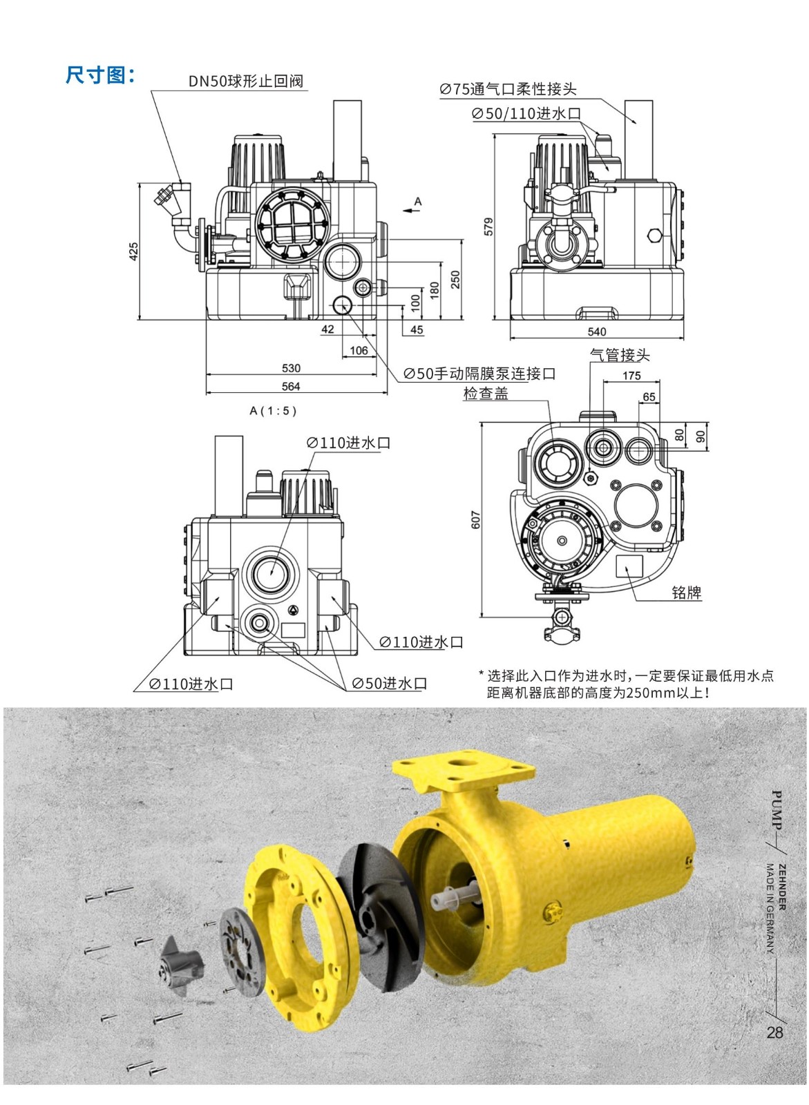 泽德污水提升泵（切割型）